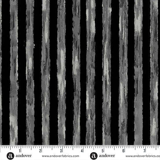 Shadow Stripe in Ash from Phantasm by Libs Elliot for Andover Fabrics