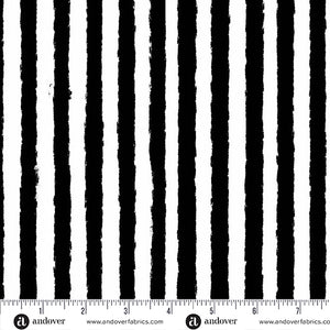 Shadow Stripe in Raven from Phantasm by Libs Elliot for Andover Fabrics