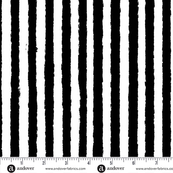 Shadow Stripe in Raven from Phantasm by Libs Elliot for Andover Fabrics