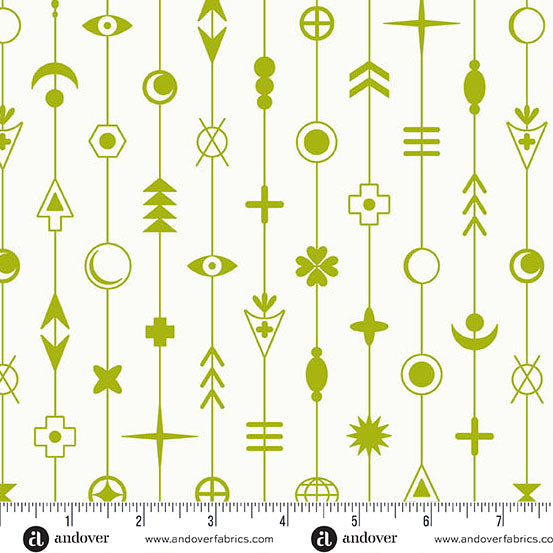 Gaze in Moss from Sun Print Whisper by Alison Glass for Andover Fabrics
