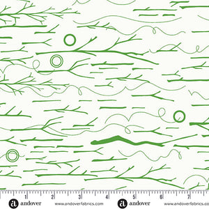 Sticks and Twine in Grass from Sun Print Whisper by Alison Glass for Andover Fabrics