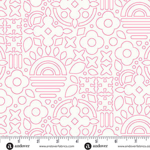 Stencil in Taffy from Sun Print Whisper by Alison Glass for Andover Fabrics
