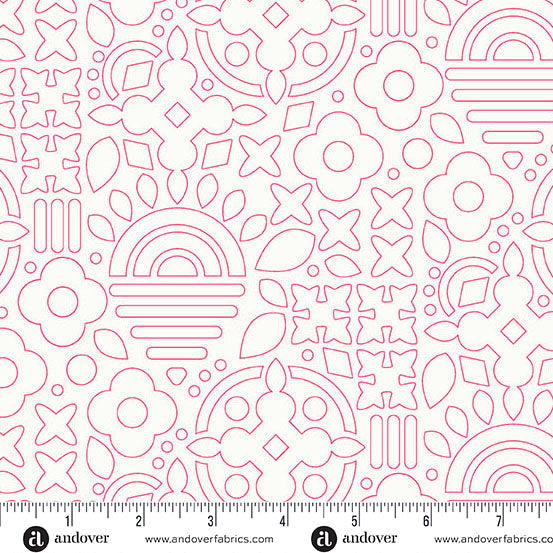 Stencil in Taffy from Sun Print Whisper by Alison Glass for Andover Fabrics