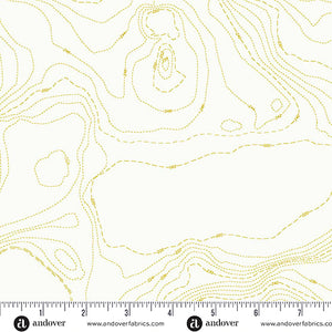 Topography in Chartreuse from Sun Print Whisper by Alison Glass for Andover Fabrics