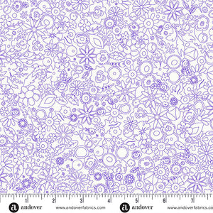 Woodland in Violet from Sun Print Whisper by Alison Glass for Andover Fabrics