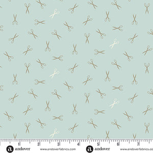 Good Scissors in Blue Quartz from Sewing Bird by Edyta Sitar from Laundry Basket Quilts for Andover Quilts