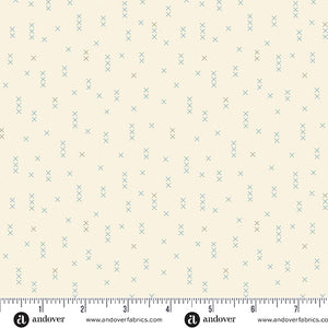 Cross Stitch in Buttercream from Sewing Bird by Edyta Sitar from Laundry Basket Quilts for Andover Quilts