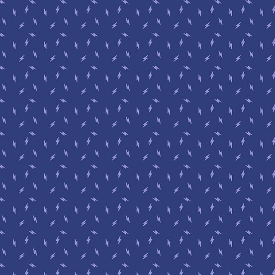 Atomic Lightening - Atomic in Royal by Libs Elliott for Andover Fabrics