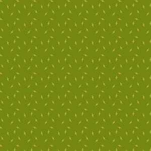 Atomic Lightening - Atomic in Olive by Libs Elliott for Andover Fabrics