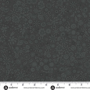 Sun Print 2024 Charcoal Woodland Fabric - by Alison Glass for Andover Fabrics