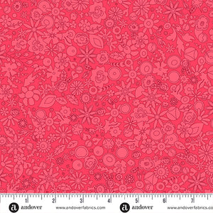 Sun Print 2024 Strawberry Woodland Fabric - by Alison Glass for Andover Fabrics