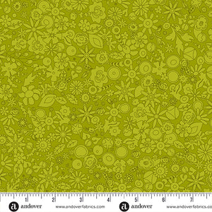 Sun Print 2024 Leaf Woodland Fabric - by Alison Glass for Andover Fabrics