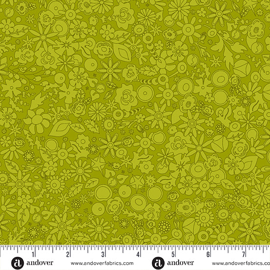 Sun Print 2024 Leaf Woodland Fabric - by Alison Glass for Andover Fabrics