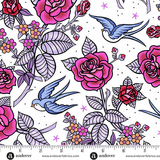 Perfect Day in Multi Wideback 108"from Perfect Day by Libs Elliott for Andover Fabrics