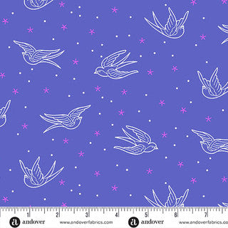 Swallows Blue Wideback 108"from Perfect Day by Libs Elliott for Andover Fabrics