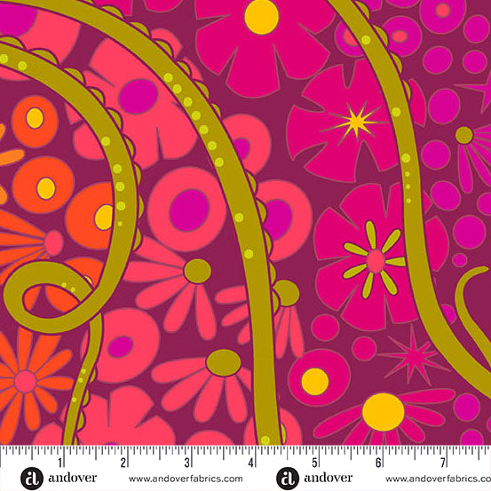 Puerto in Bloom || WIDEBACK 108" || from Redwood by Alison Glass for Andover Fabrics