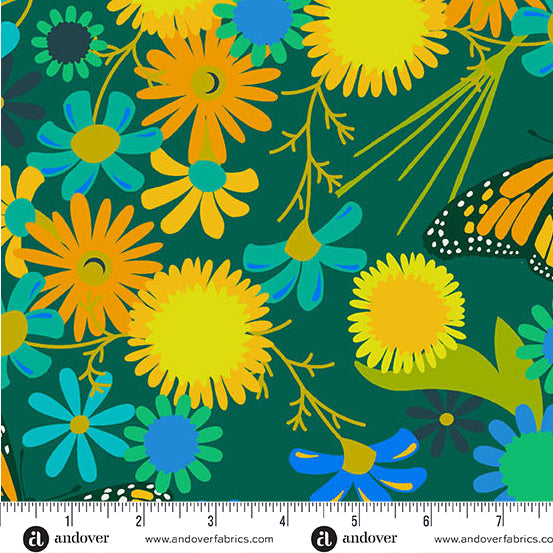 Monarch in Grove || WIDEBACK 108" || from Redwood by Alison Glass for Andover Fabrics