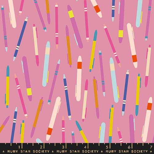 Do You Have a Pen in Plum - Salutations by Rashida Coleman-Hale by Ruby Star Society for Moda Fabrics