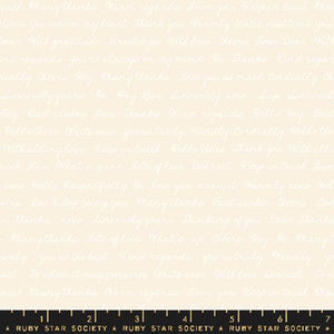 Hello Goodbye in Natural - Salutations by Rashida Coleman-Hale by Ruby Star Society for Moda Fabrics