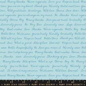 Hello Goodbye in Polar - Salutations by Rashida Coleman-Hale by Ruby Star Society for Moda Fabrics