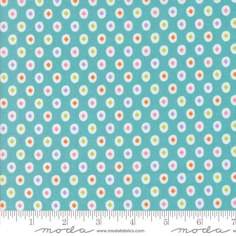 Diamond Dots in Teal from Fab-Boo-Lous! by Me & My Sister Designs for Moda Fabrics