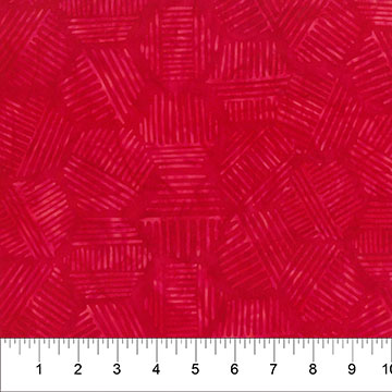 Lipstick Red - Batik - Hexies for Banyan Batiks