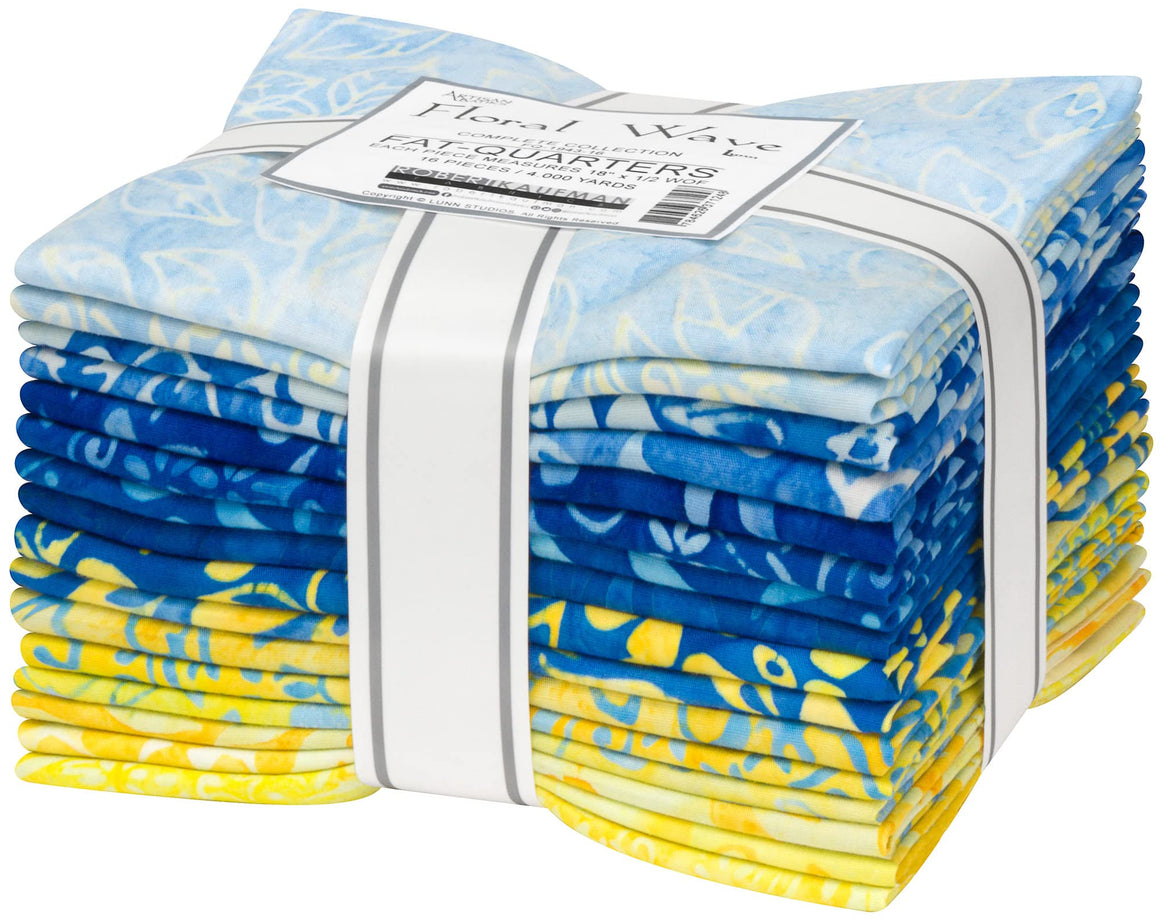 Lunn Studios Artisan Batiks Floral Wave 16 Fat Quarters Robert Kaufman Fabrics