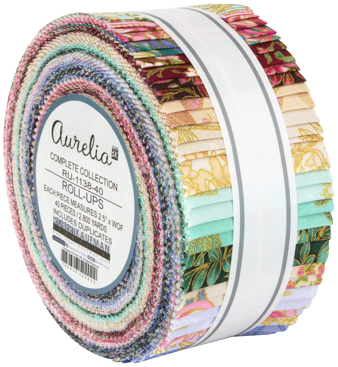 Aurelia Roll Up 40 2.5-inch Strips Jelly Roll Robert Kaufman Fabrics