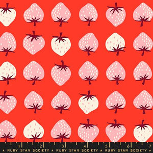 Strawberries in Lollipop for Strawberry by Kimberly Kight for the Ruby Star Society for Moda Fabrics