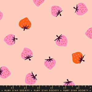Strawberry Toss in Pale Peach for Strawberry by Kimberly Kight for the Ruby Star Society for Moda Fabrics