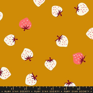 Strawberry Toss in Butterscotch for Strawberry by Kimberly Kight for the Ruby Star Society for Moda Fabrics