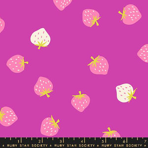 Strawberry Toss in Berry for Strawberry by Kimberly Kight for the Ruby Star Society for Moda Fabrics