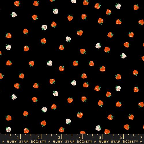 Mini Berry in Black for Strawberry by Kimberly Kight for the Ruby Star Society for Moda Fabrics