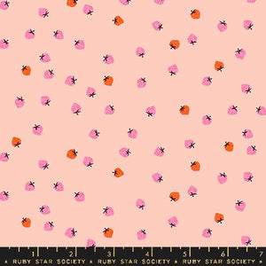 Mini Berry in Pale Peach for Strawberry by Kimberly Kight for the Ruby Star Society for Moda Fabrics