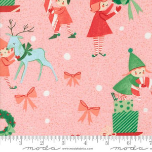 Elves in Cotton Candy for Tiny Christmas by Lizzy House for Moda fabrics