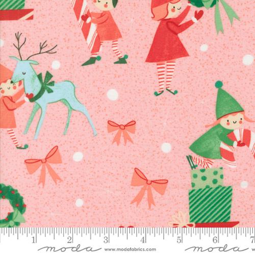 Elves in Cotton Candy for Tiny Christmas by Lizzy House for Moda fabrics