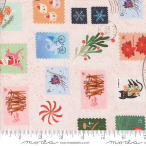 Christmas Stamps in Snow for Tiny Christmas by Lizzy House for Moda fabrics