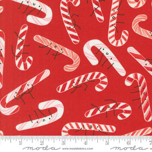 Candy Cane in Christmas Red for Tiny Christmas by Lizzy House for Moda fabrics