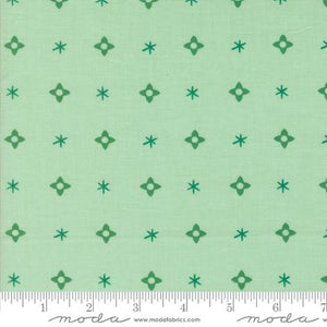Christmas Star in Mint for Tiny Christmas by Lizzy House for Moda fabrics