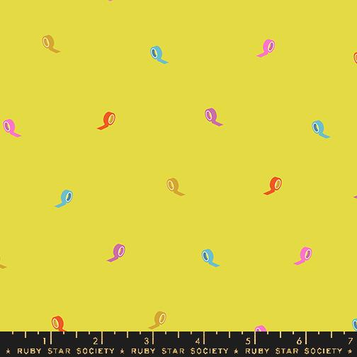 Roll With It in Citron from Washi Plus by Rashida Coleman-Hale by Ruby Star Society for Moda Fabrics