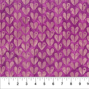 Large Hearts in Fuchsia for Love Notes by Banyan Batiks