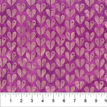 Large Hearts in Fuchsia for Love Notes by Banyan Batiks