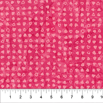Small Hearts in Hot Pink for Love Notes by Banyan Batiks