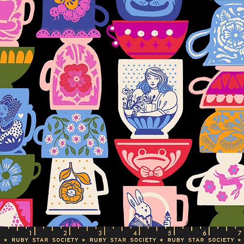 Tea Party in Black from Hello Alice by Sarah Watts of Ruby Star Society for Moda Fabrics