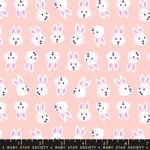 Rushing Rabbit in Vintage Pink from Hello Alice by Sarah Watts of Ruby Star Society for Moda Fabrics