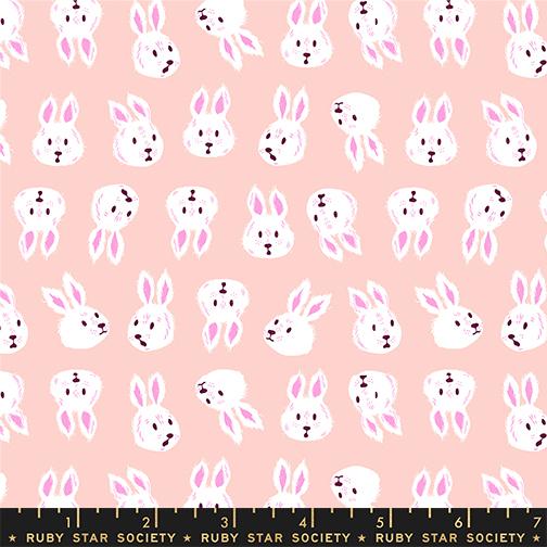 Rushing Rabbit in Vintage Pink from Hello Alice by Sarah Watts of Ruby Star Society for Moda Fabrics