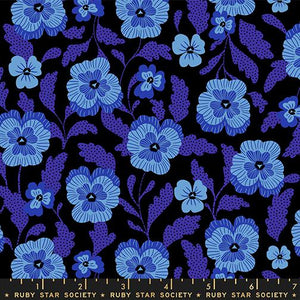 Violets in Black from Hello Alice by Sarah Watts of Ruby Star Society for Moda Fabrics