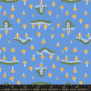 Caterpillar in Lindley Blue from Hello Alice by Sarah Watts of Ruby Star Society for Moda Fabrics