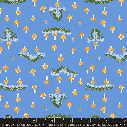 Caterpillar in Lindley Blue from Hello Alice by Sarah Watts of Ruby Star Society for Moda Fabrics