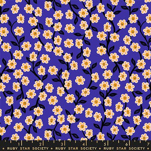 Chatty Garden in Blacklight from Hello Alice by Sarah Watts of Ruby Star Society for Moda Fabrics